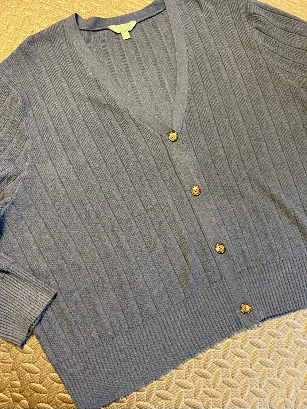 NWT Terra & Sky Plus Size 4X Ribbed Cardigan & Tank Twin Sweater Set Navy Blue